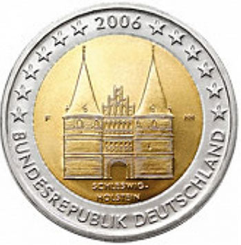 Németország 2 € Schleswig – Holstentor elnöksége 2006
