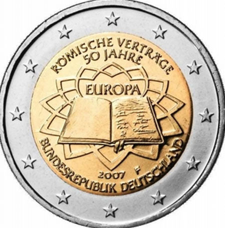 Németország 2 € Római Szerződés 2007 (5 levél)
