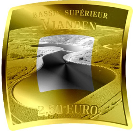 Luxemburg 2,5 eurós Vianden vízierőmű 2018