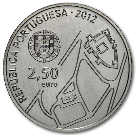 Portugália 2,50 € 75. évfordulója. Sagres iskolahajó 2012