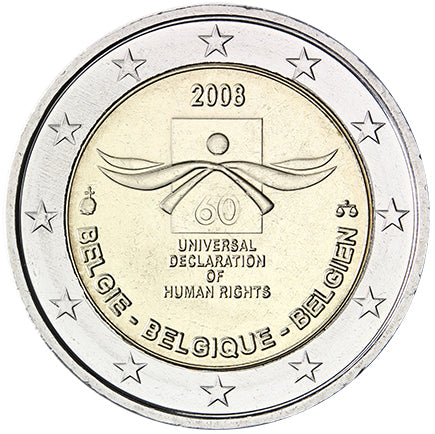 Belgium 2 € Emberi jogok 2008