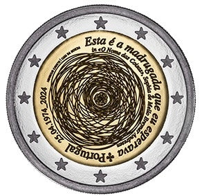 Portugália 2 €, április 25. A szabadság 50 éve, 2024