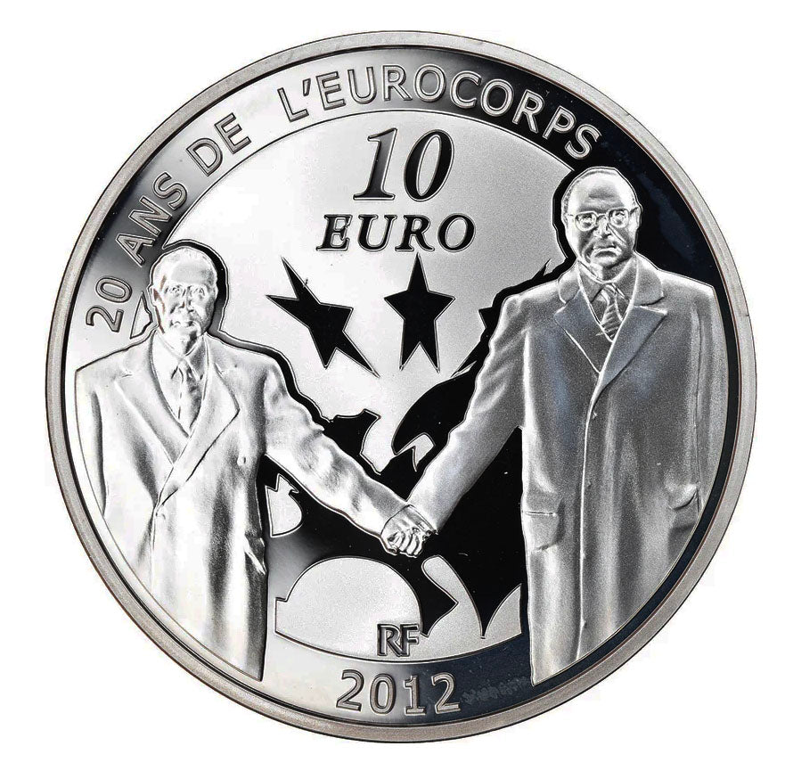 Franciaország 10 € 20 év a L'Eurocorps ezüst próbája 2012