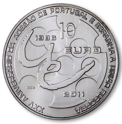 Portugália 10 € XXV. évforduló. EU-tagság 2011