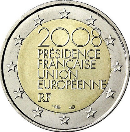 Franciaország 2 € Az Európai Tanács 2008-as elnöksége