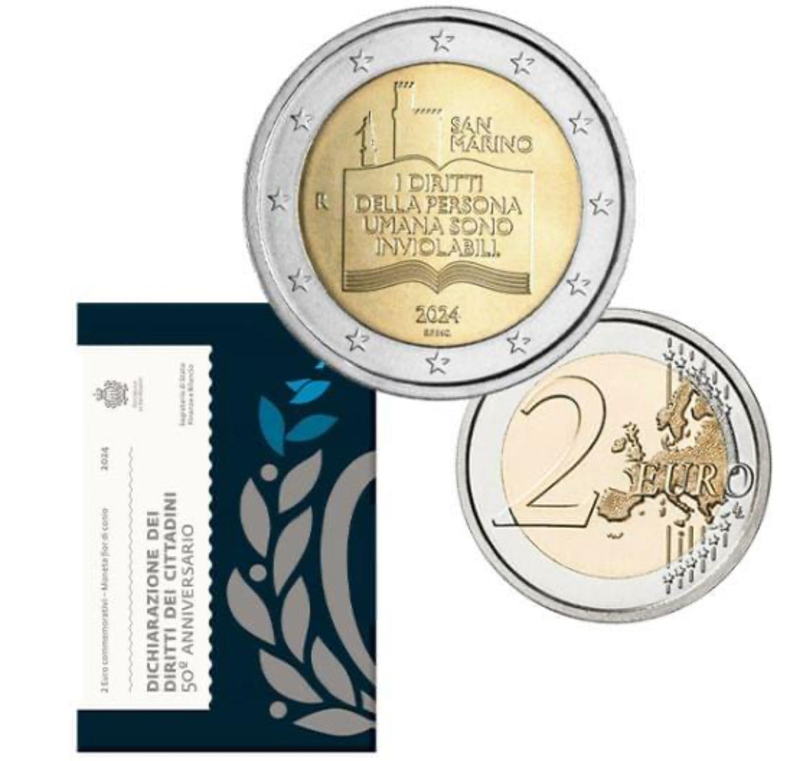 San Marino 2 € Emberi jogok 2024