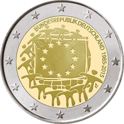 Németország 2 € 30 éves az európai zászló 2015