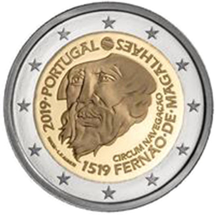 Portugália 2 € Ferdinand Magellan cirkum-navigációs utazás 2019