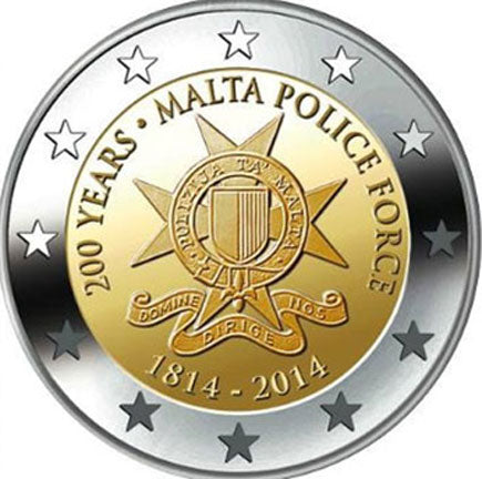 Málta 2 € 200 év Rendőrség 2014