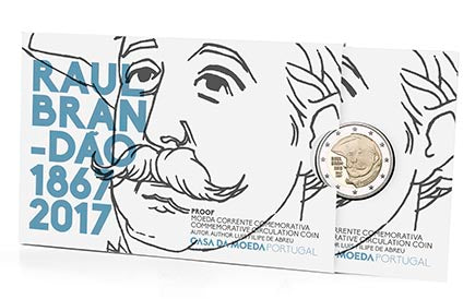 Portugália 2 € 150 éve Raul Brandão Proof 2017 születése óta