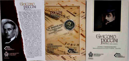 San Marino 2 € Bnc Giacomo Puccini 2014
